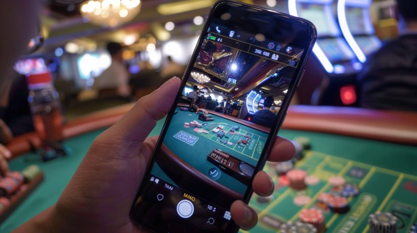Filipino player using bet711 mobile app on smartphone for sports betting